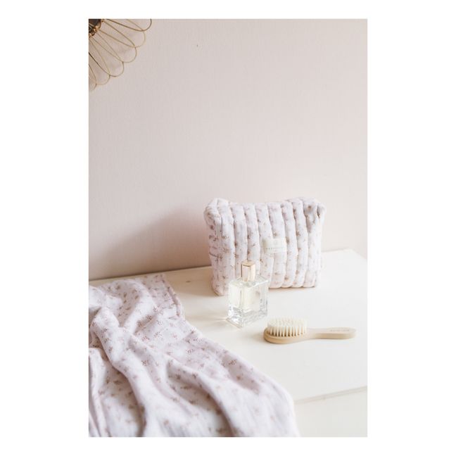 Trousse de toilette en coton bio | Rose poudré