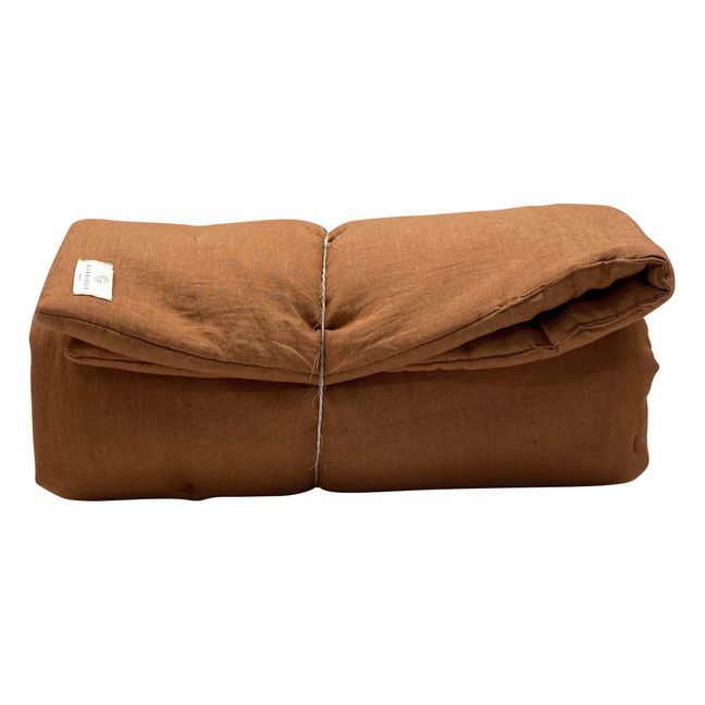 Washed Linen Comforter | Caramel
