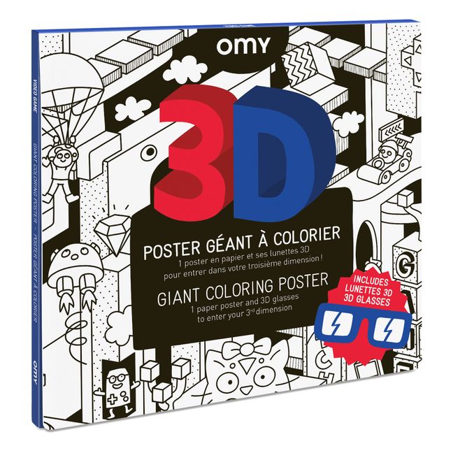 Giant 3D Colouring Poster - Video Games
