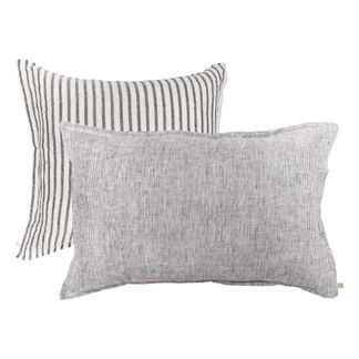 Washed Linen Duvet Olive green Washed Linen Pillowcase Caramel