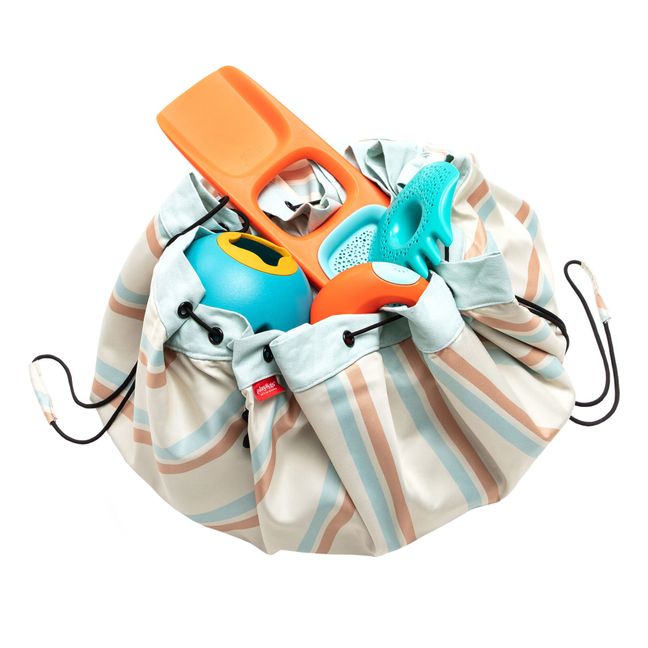 Spielzeugsack/Krabbeldecke für Aussen-Stripes | Hellblau