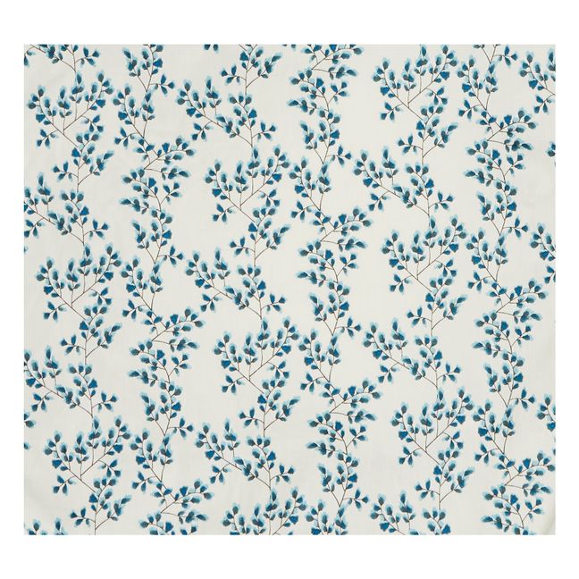 Housse de matelas à langer Fiori en coton bio | Bleu