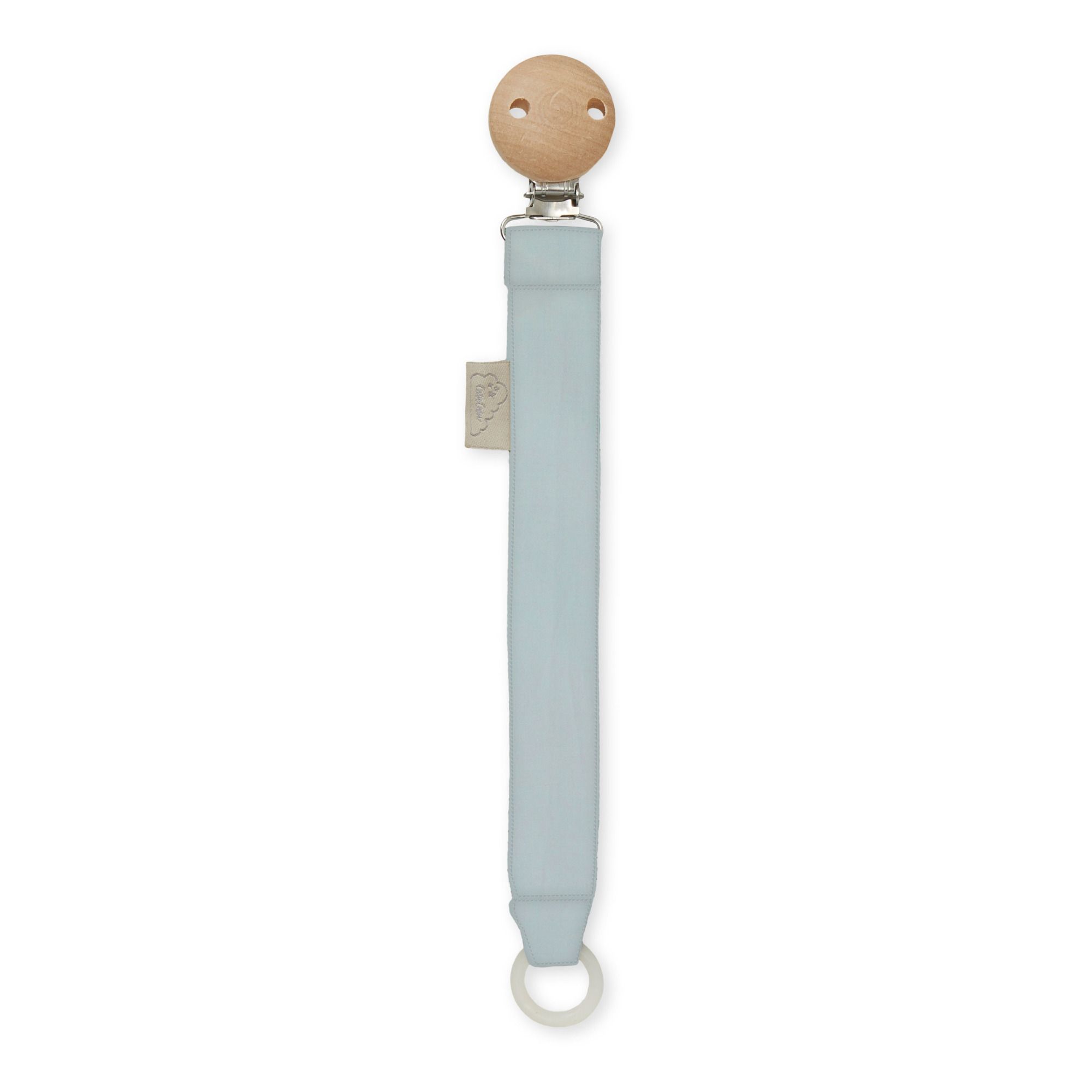 Cam Cam Pacifier Clip in Organic Cotton Grey Smallable