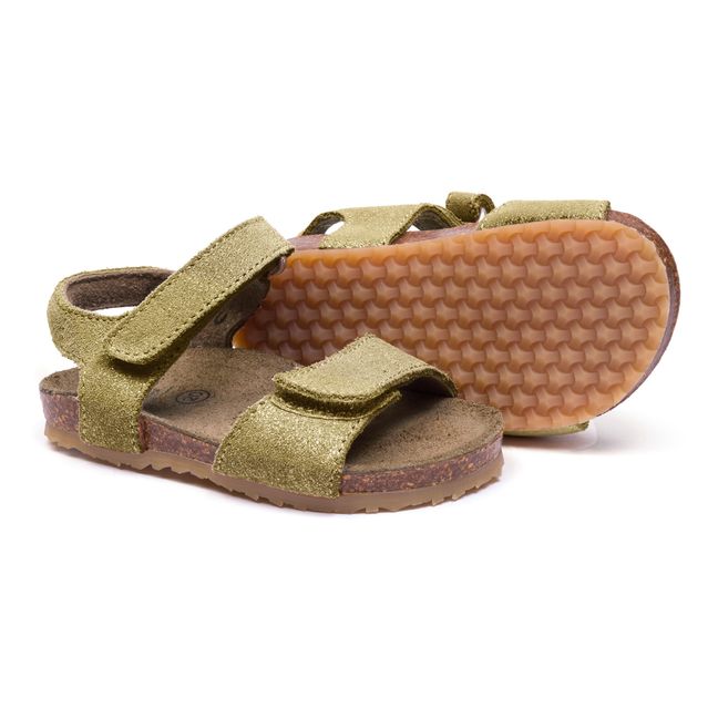 Two Con Me - Velcro Sandals | Gold