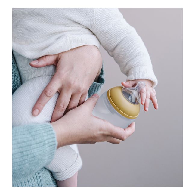 Babyflasche aus Silikon | Currygelb