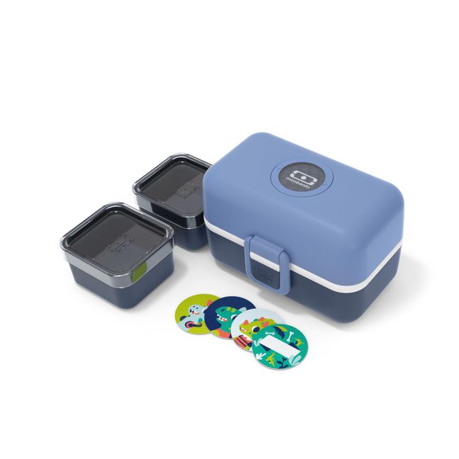 Kinder-Bentobox mit 3 flexiblen Fächern MB Tresor | Blassblau
