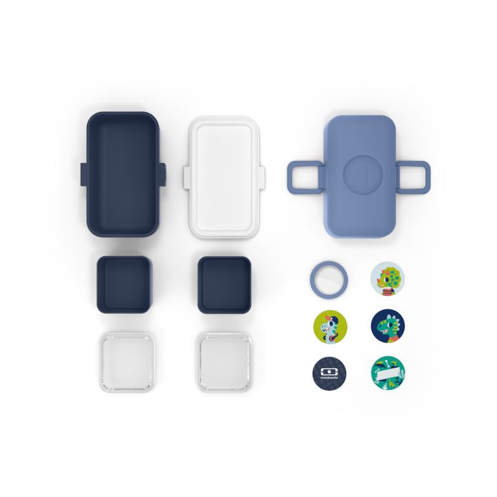 Bento Tresor für Kinder modulierbar mit 3 Fächern | Blassblau- Produktbild Nr. 3