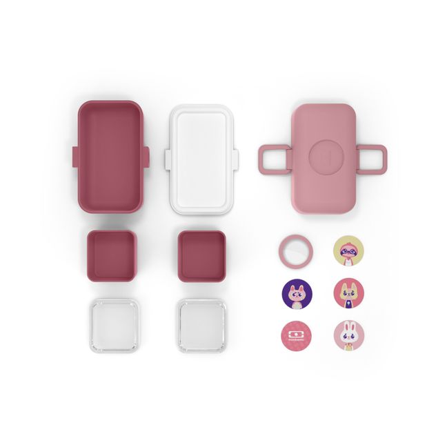 Bento enfant modulable 3 compartiments MB Tresor | Vieux Rose