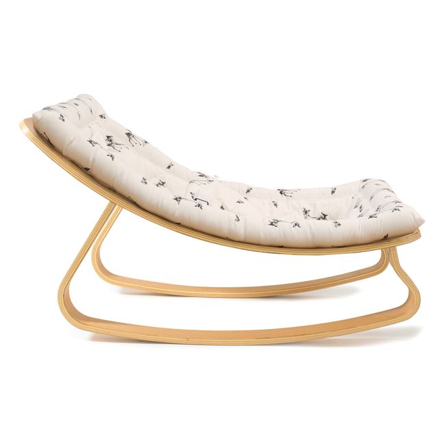 Levo Beech Wood Baby Bouncer - Fawn Print by Rose in April