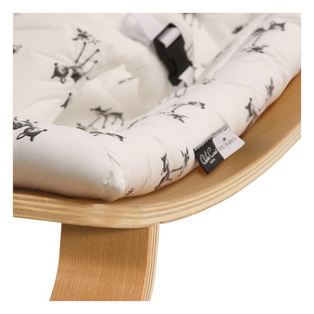 Levo Beech Wood Baby Bouncer - Fawn Print by Rose in April