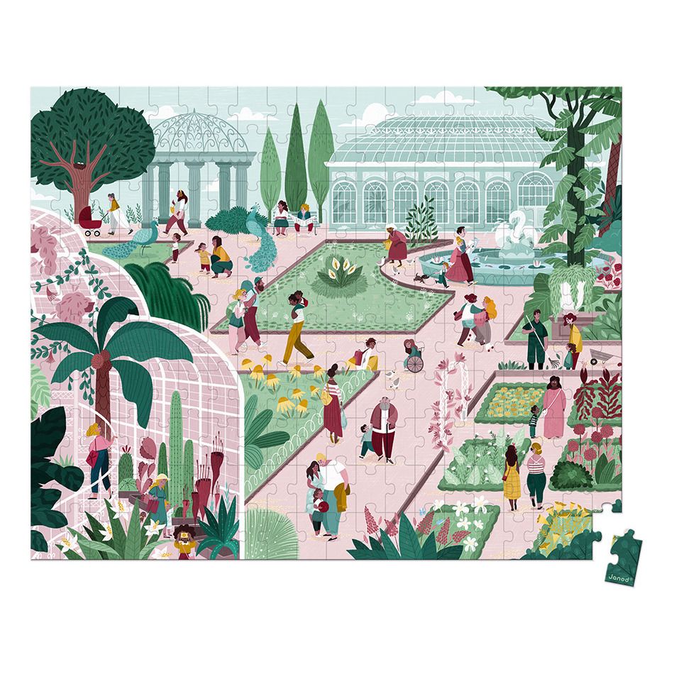 Janod - Puzzle Jardin Botanique - 200 pièces - Multicolore