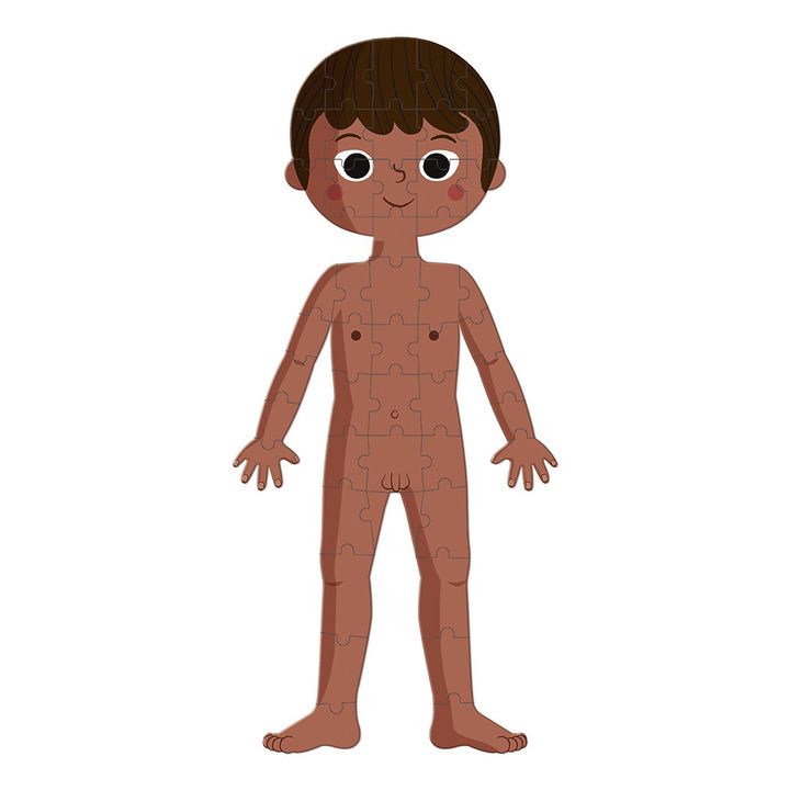 Puzzle del corpo umano in legno per bambini, set di gioco di