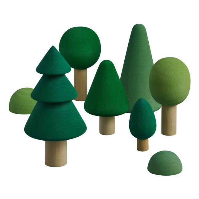 Forêt en bois - Set de 8 pièces
