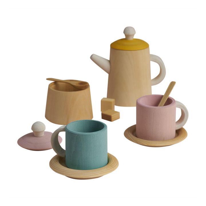 Service à thé en bois Rose pâle- Image produit n°0