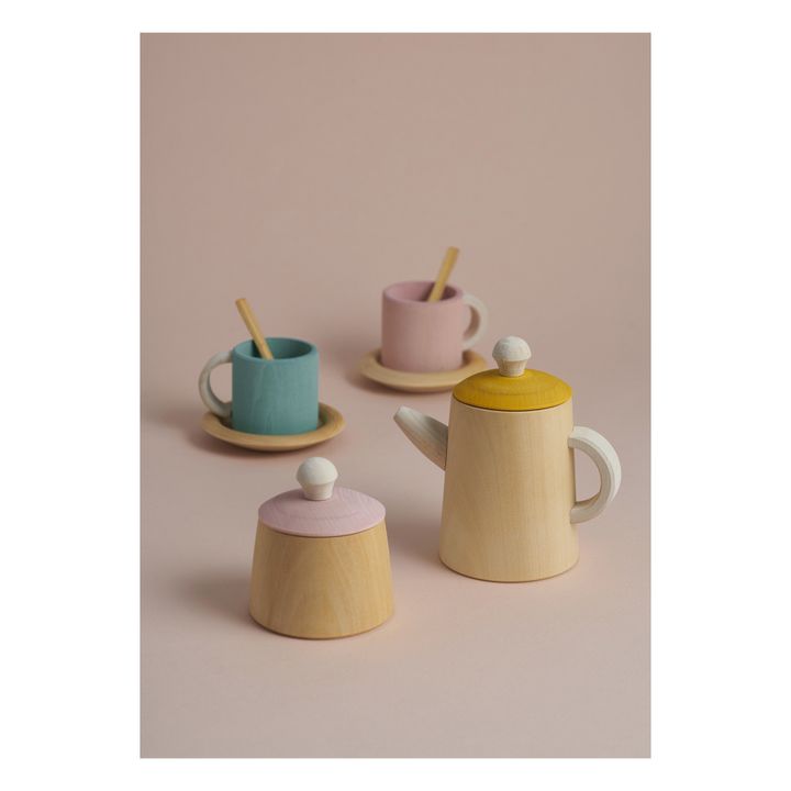 Wooden Tea Set Pale pink- Product image n°1