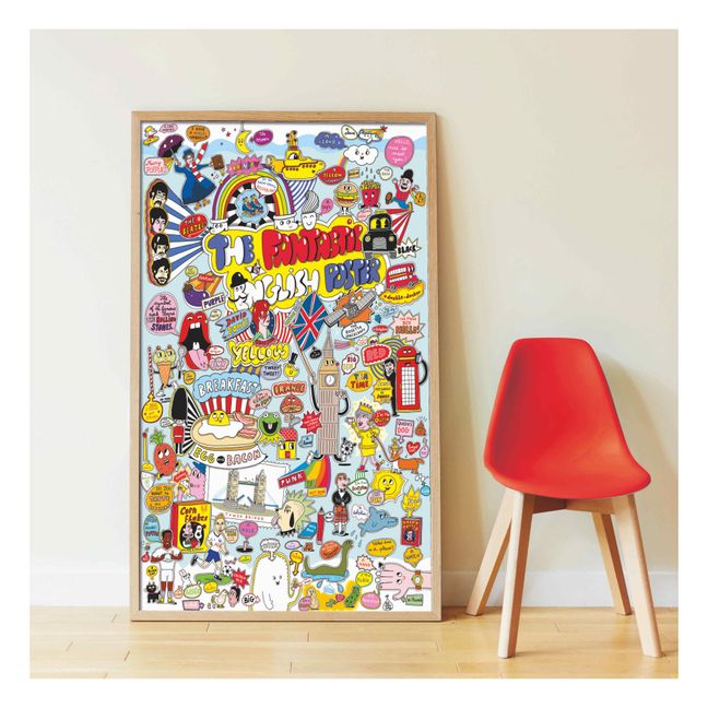 100% English Sticker Poster