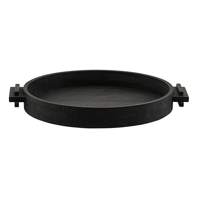 Wooden Round Plate | Black