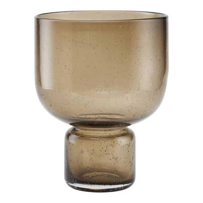 Farida Glass Vase Brown