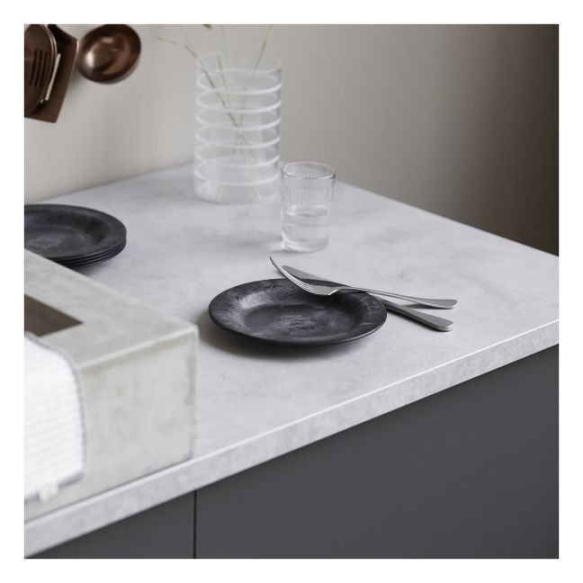 Assiettes en résine Serveur - Set de 4 | Noir