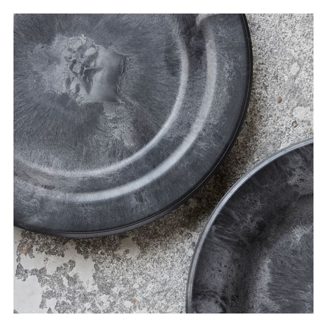 Assiettes en résine Serveur - Set de 4 | Noir