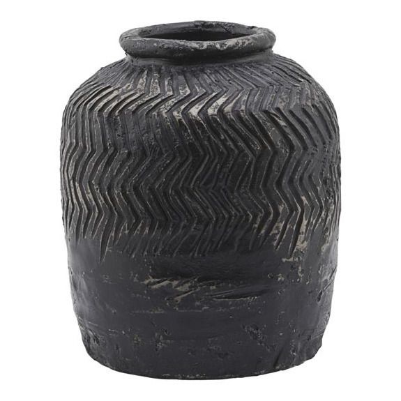 Vase rustique Siliguri | Noir