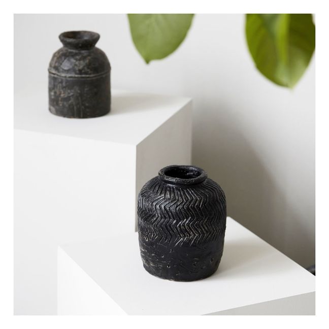 Vase rustique Siliguri | Noir