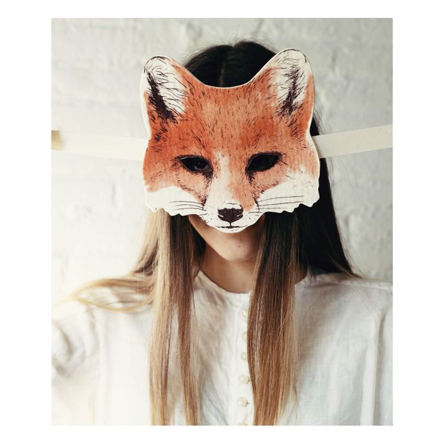 Fuchs-Maske aus Filz Orange