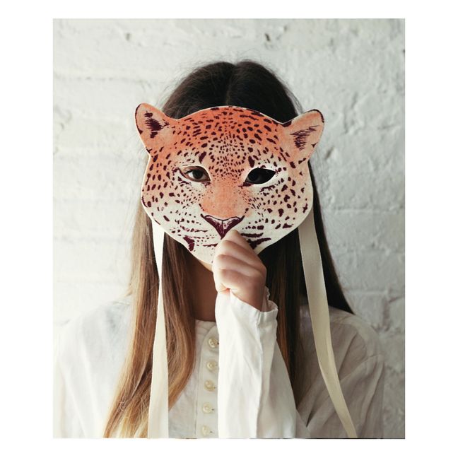 Leopard Felt Mask | Orange