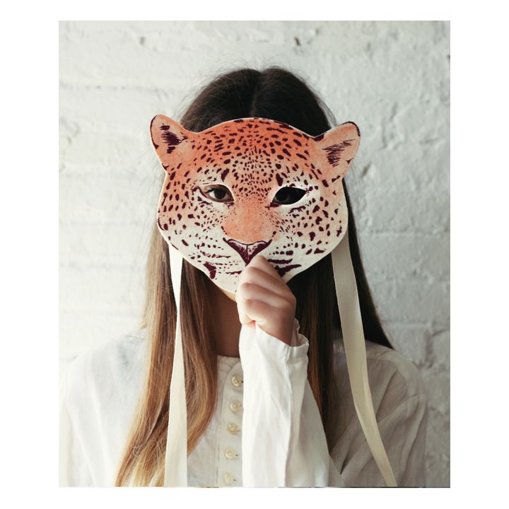 Leopard Felt Mask Orange- Product image n°1
