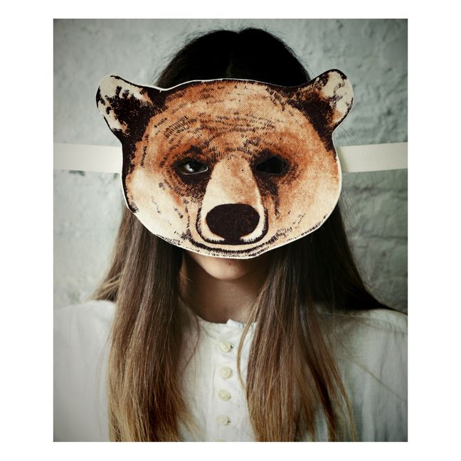 Bär-Maske aus Filz | Braun