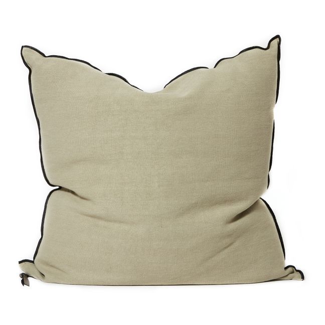 Vice Versa cushion in washed linen | Stone grey