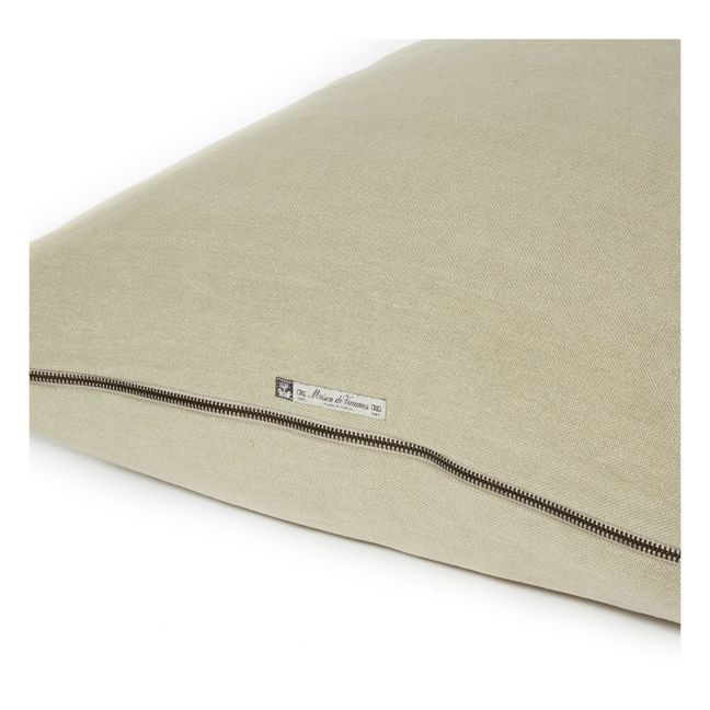 Coussin Vice Versa In lino lavato | Grigio cemento