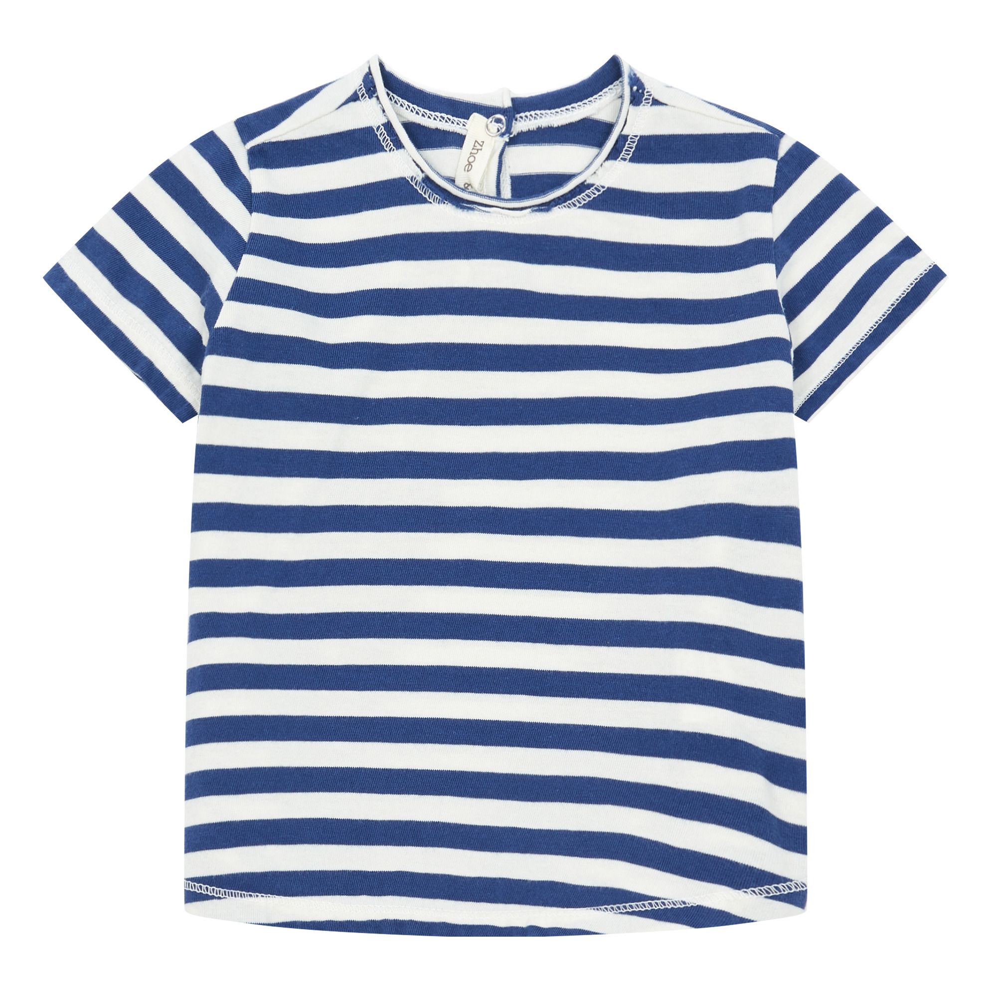 Zhoe & Tobiah - T-shirt Rayé Manches Courtes - Garçon - Bleu