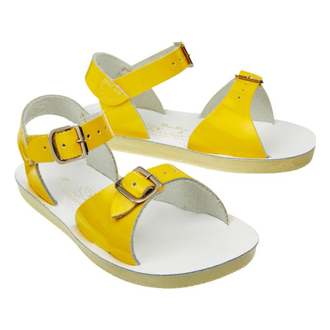 Waterproof Leather Surfer Sandals Yellow