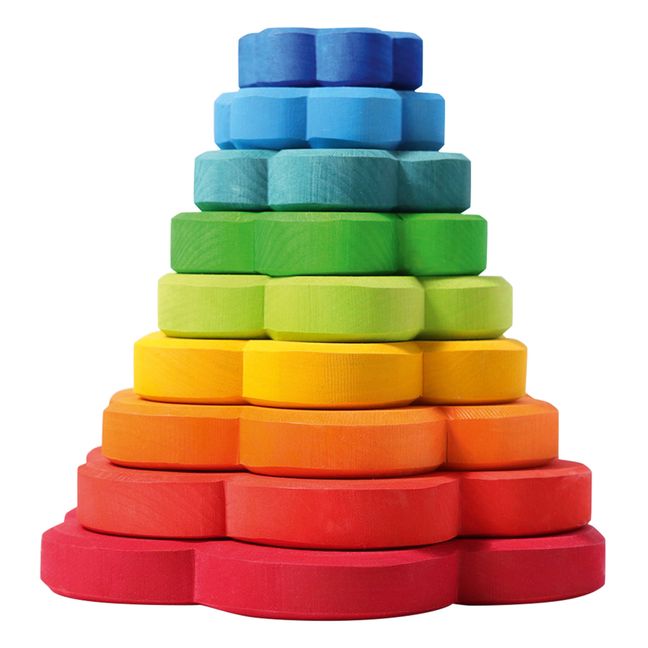 Wooden Flower Stacking Tower