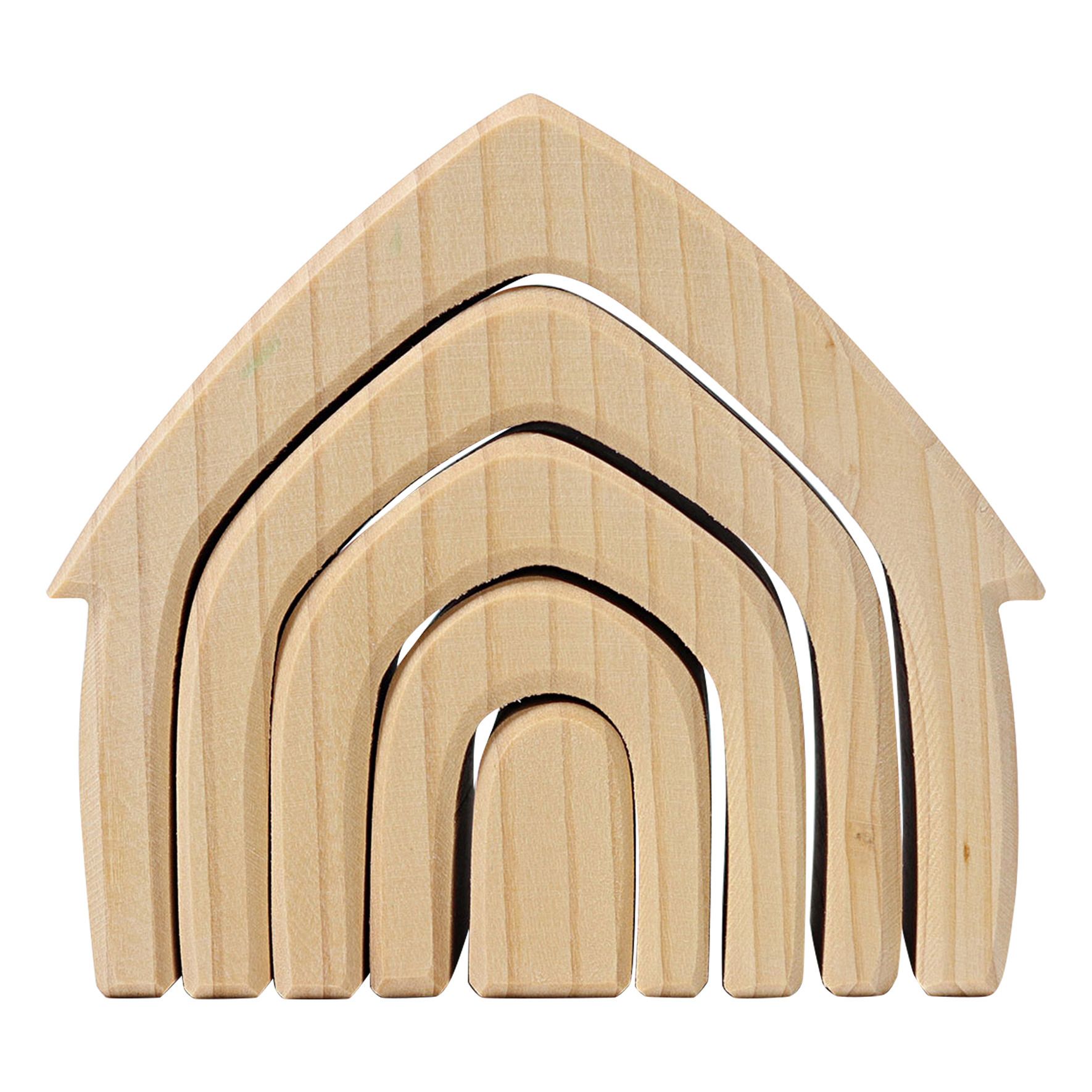 Wooden Stacking House Natural Grimms Toys and Hobbies Children