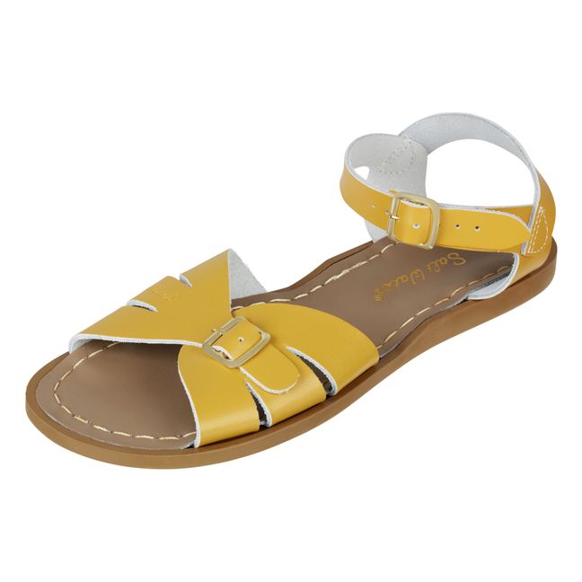 Classic Waterproof Leather Sandals | Mustard
