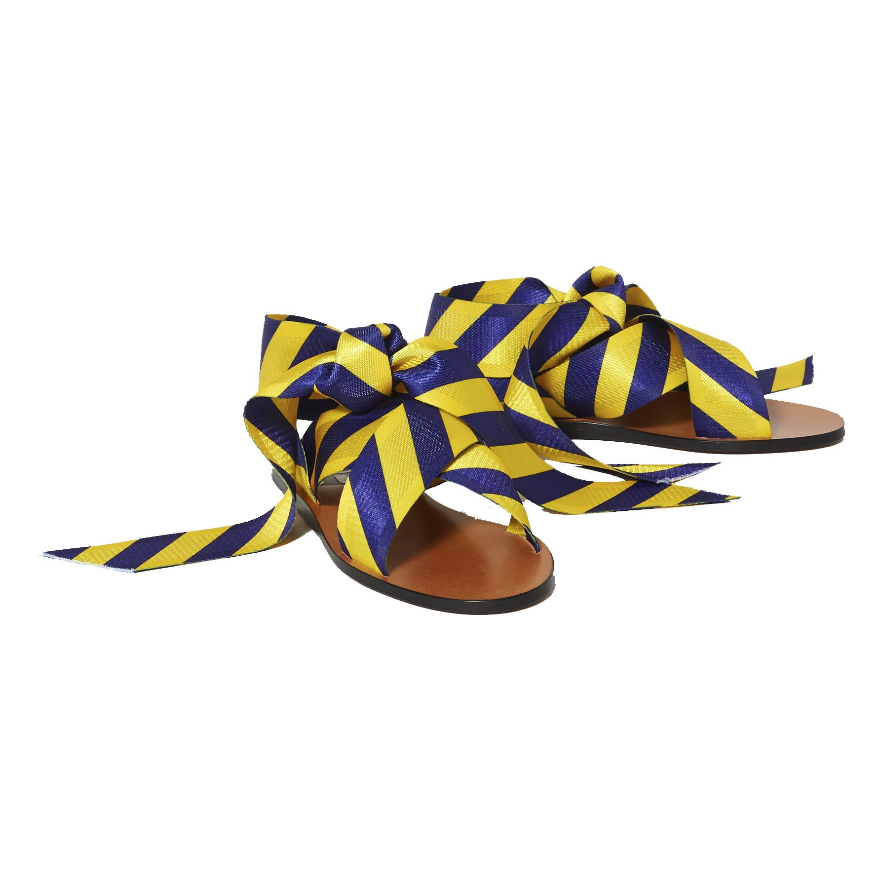 yellow knot sandals