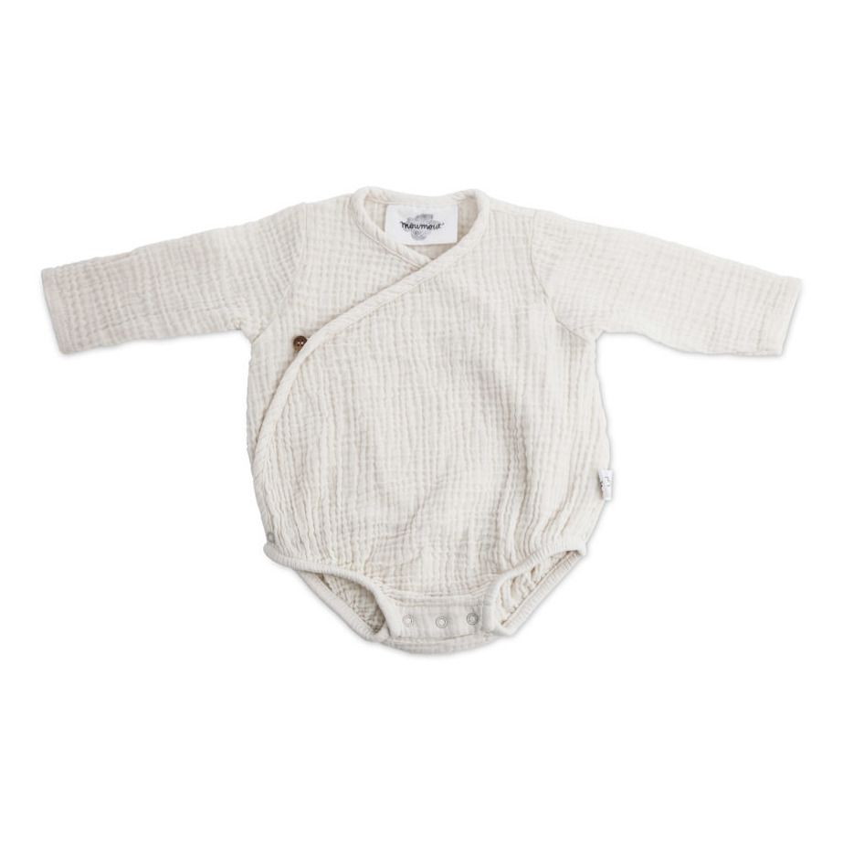Moumout - Barboteuse Flora Double Gaze de Coton - Fille - Ecru