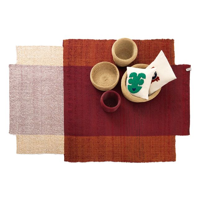 Tapis Nobsa en laine | Rouge