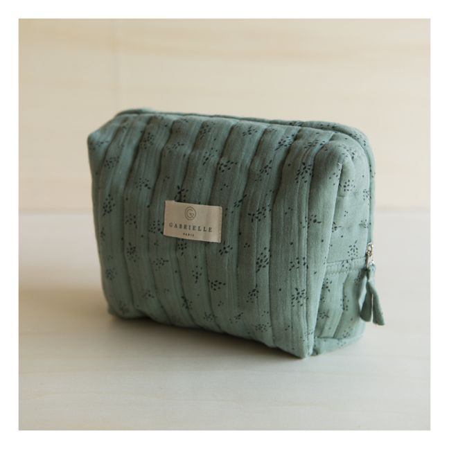 Toiletry Bag in Organic Cotton | Eucalyptus