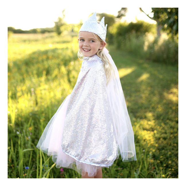 Déguisement princesse Robe sequins argent et rose de Great Pretenders