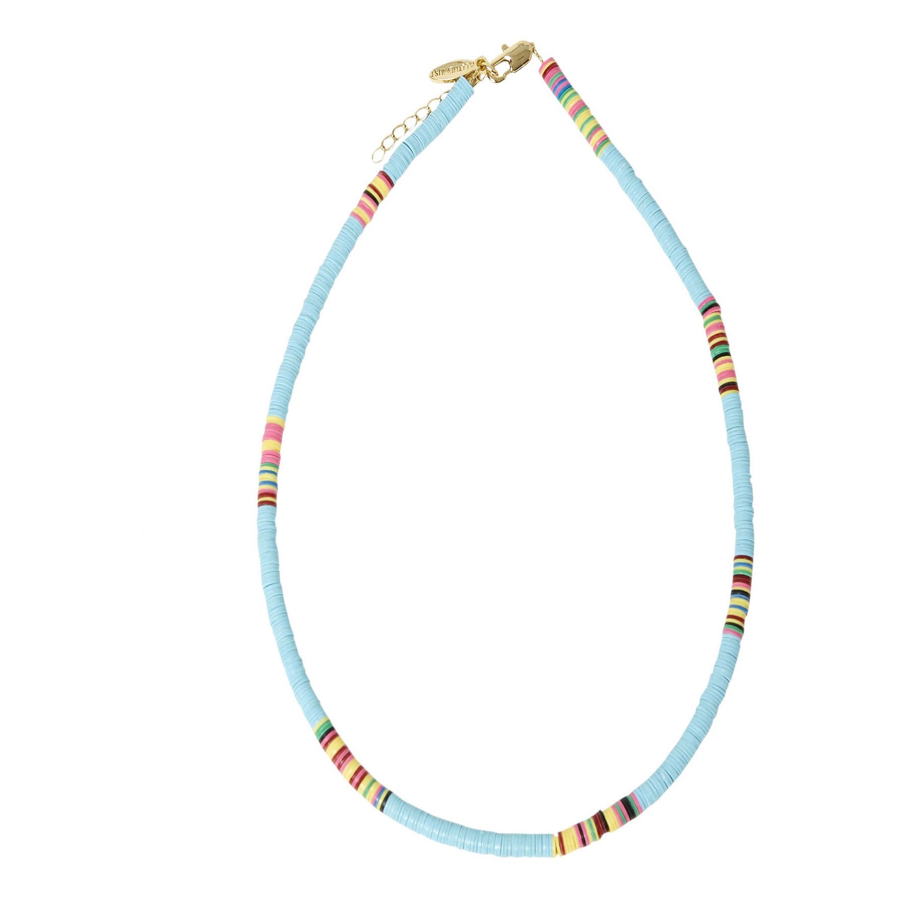Allthemust - Collier Fin Heishi - Femme - Bleu azur