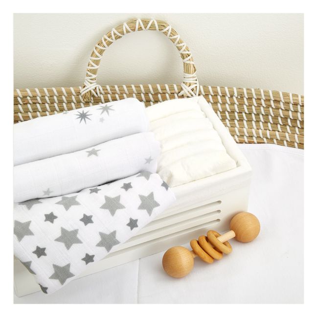 Pack of 3 Grey Stars Swaddle