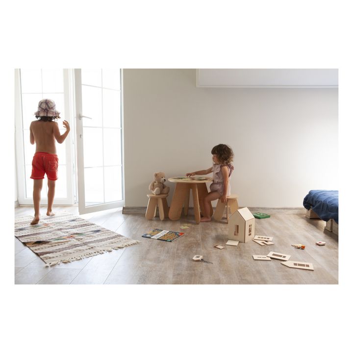 Babai Toys Tavolino in Legno Montessori per Bambini - Naturale - Stimola  l'Autonomia e la Fantasia del tuo Bambino unisex (bambini)