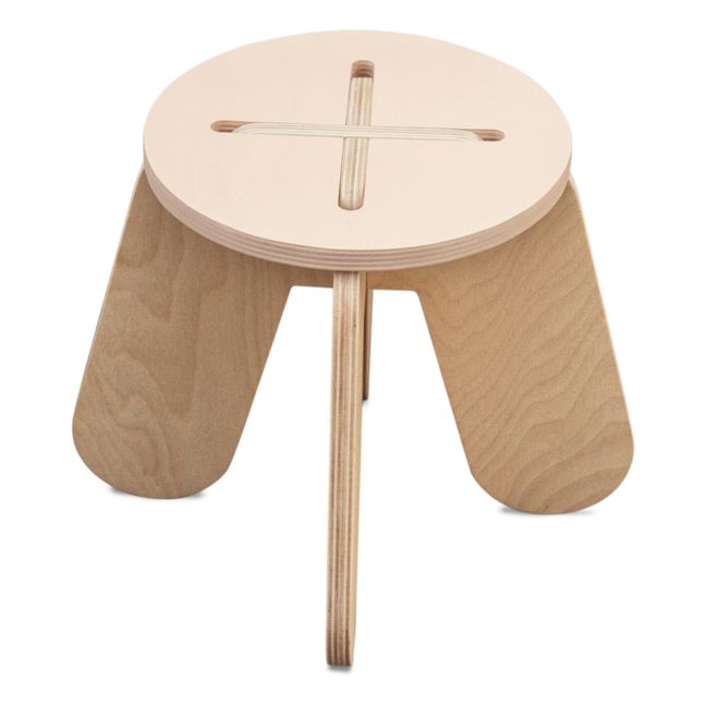 Sgabello bimbi in legno | Rosa chiaro