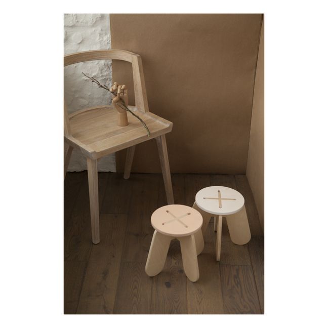 Kids Wooden Foot Stool | Pale pink