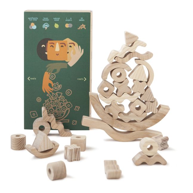 Babai Toys Sgabello Antiscivolo in Legno Montessori - Terra - Stimola  l'Autonomia e la Fantasia del tuo Bambino unisex (bambini)