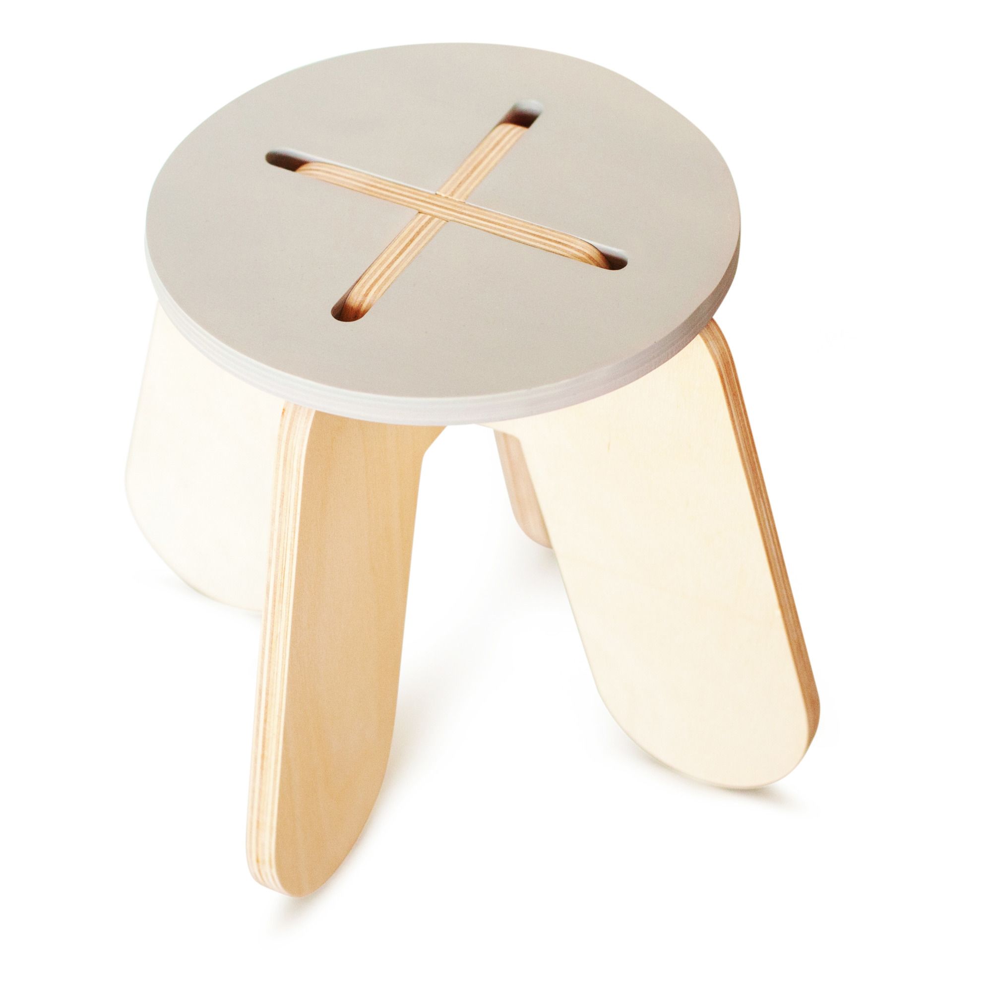 Kids Wooden Foot Stool Light grey- Product image n°0