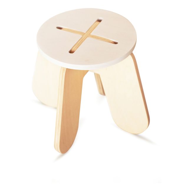 Taburete para niños de madera | Blanco